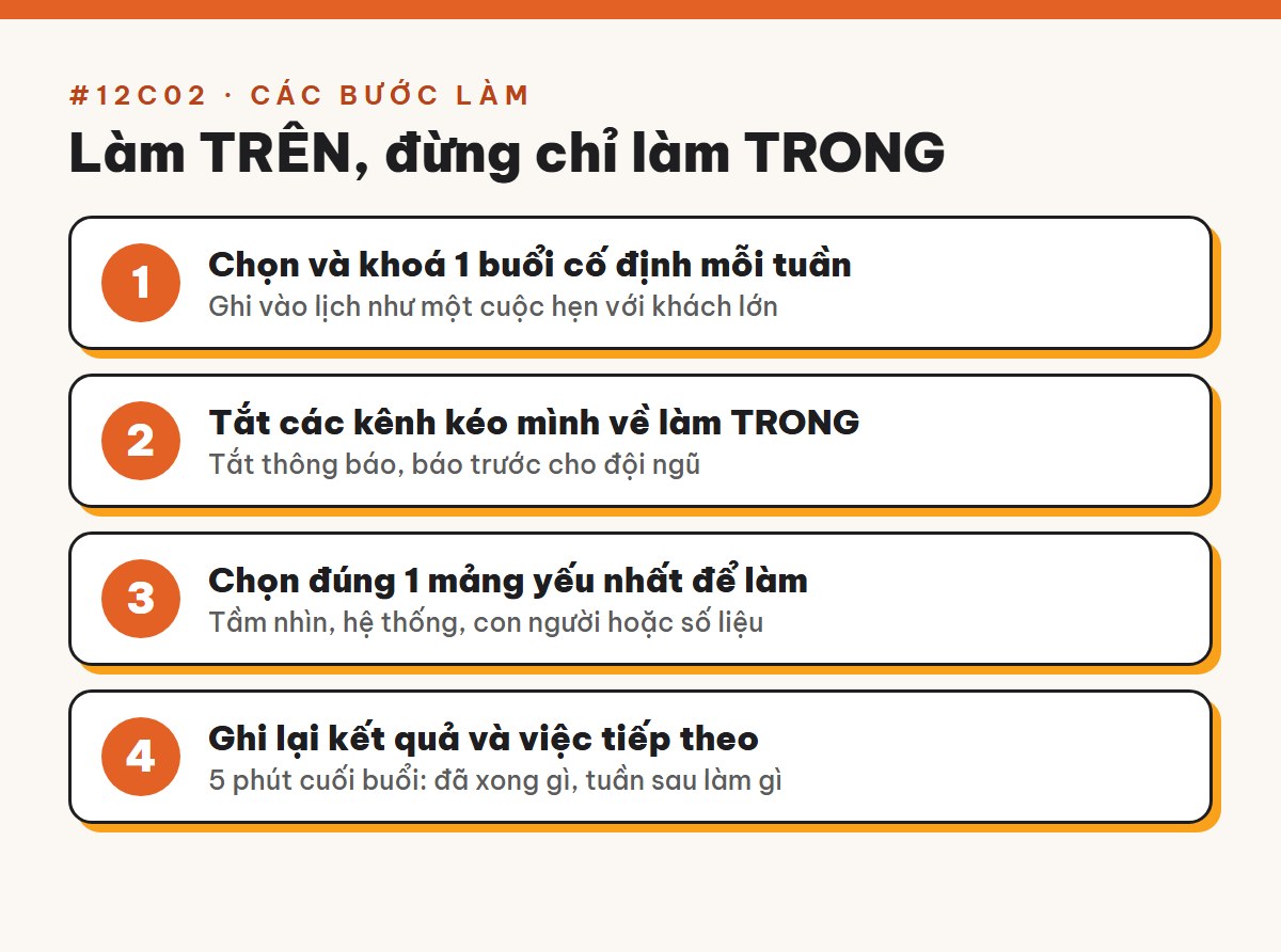 Các bước làm bài Làm TRÊN, đừng chỉ làm TRONG