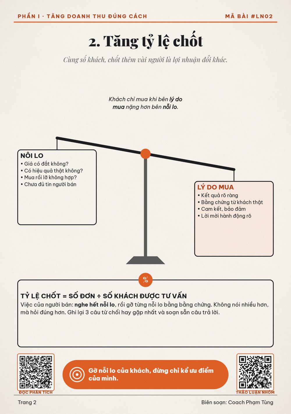 Trang infographic bài Tăng tỷ lệ chốt
