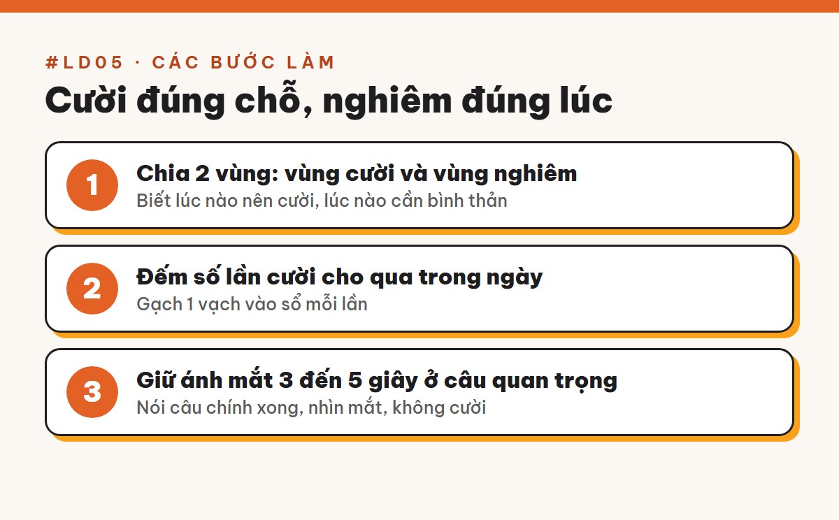 Cười đúng chỗ: vì sao nụ cười cho qua làm câu nói của người chủ mất sức nặng