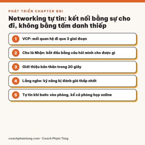 Networking tự tin: kết nối bằng sự cho đi, không bằng tấm danh thiếp