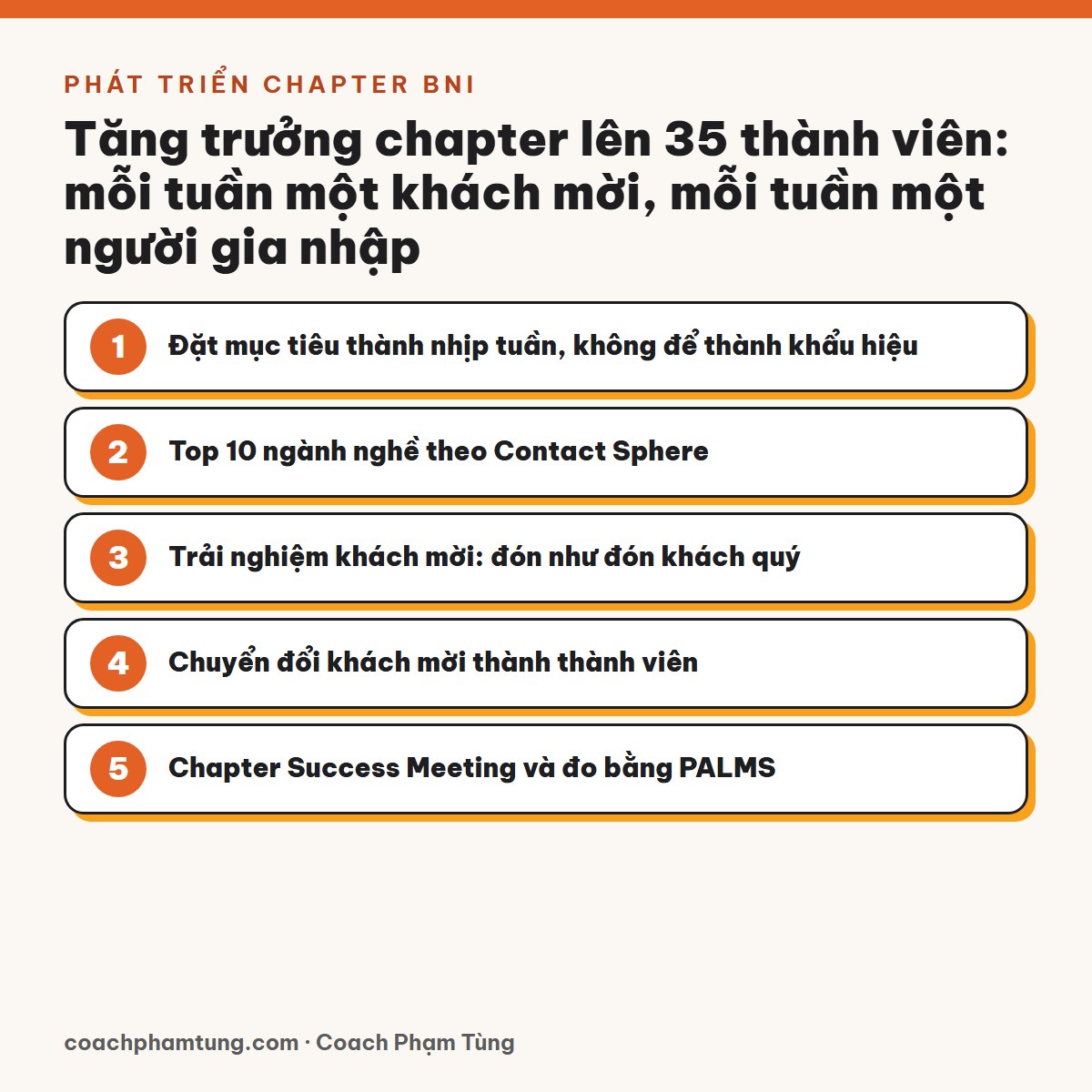 Tăng trưởng chapter lên 35 thành viên: mỗi tuần một khách mời, mỗi tuần một người gia nhập