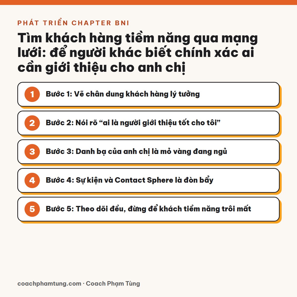 Tìm khách hàng tiềm năng qua mạng lưới: để người khác biết chính xác ai cần giới thiệu cho anh chị