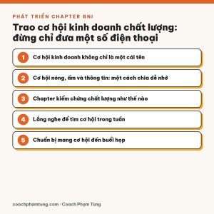 Trao cơ hội kinh doanh chất lượng: đừng chỉ đưa một số điện thoại